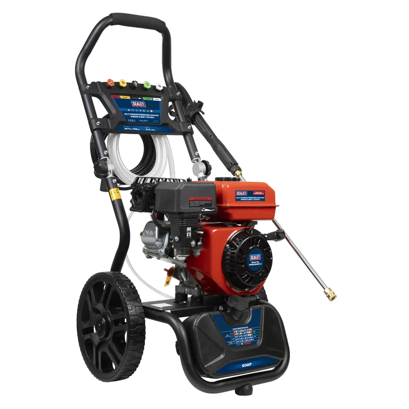 Sealey Pressure Washer 198bar 513L/hr Self-Priming 5.8hp Petrol