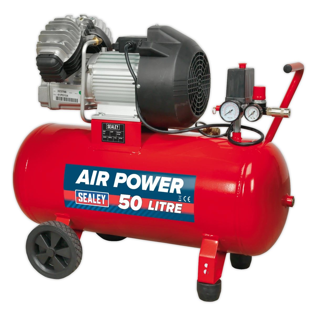 Sealey 50L V-Twin Direct Drive Air Compressor 3hp