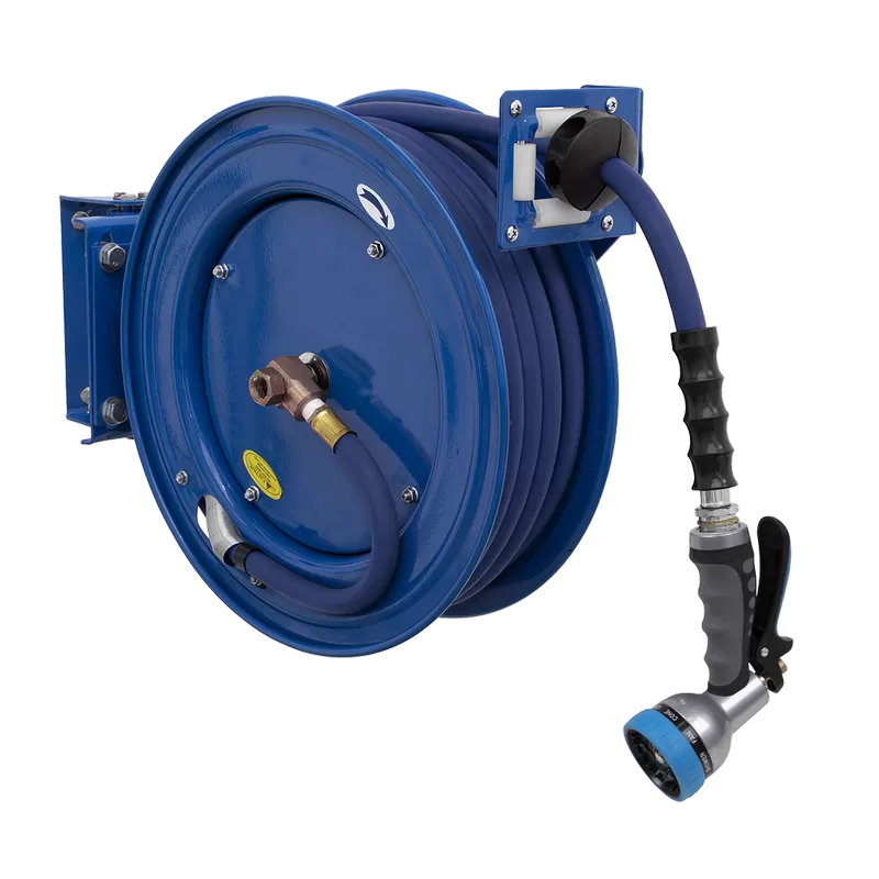 Sealey Heavy-Duty Retractable Water Hose Reel 15m 13mm ID Rubber Hose