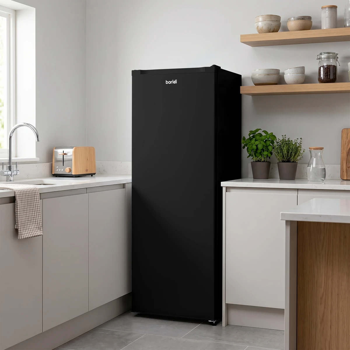 Sealey Freestanding Tall Freezer 177L Capacity – Black